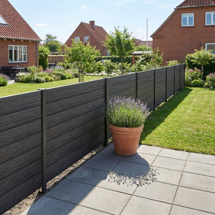 HORTUS komposithegn startsæt antracitgrå H117 x B168 cm